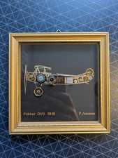 Vintage P Ammon Fokker Dvii 1918 Watch And Clock Work Picture Made 1989