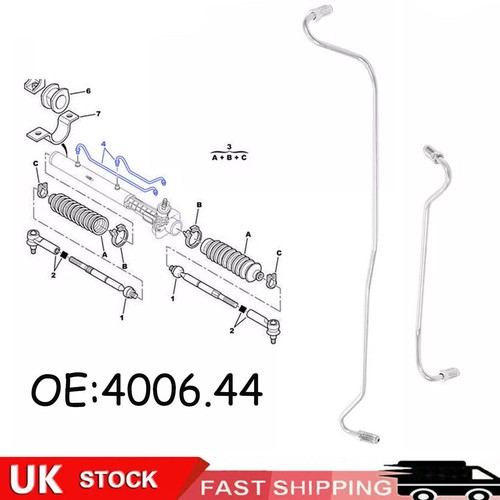 2pcs power steering rack - 2pcs, pipes