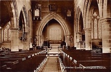 POSTCARD   LEICESTERSHIRE  CASTLE  DONINGTON  Church  ( Interior )  RP