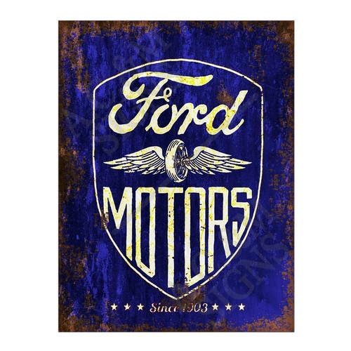 Metal tin sign plaque - tin,