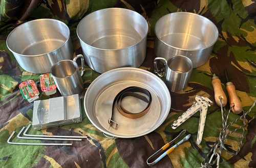 Aluminium camp cooking pots