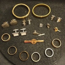 Cufflinks, Tie Clips , Bracelets bundle mixed lot joblot