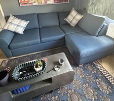 DFS Owen Navy Left Hand Facing Corner Sofa  