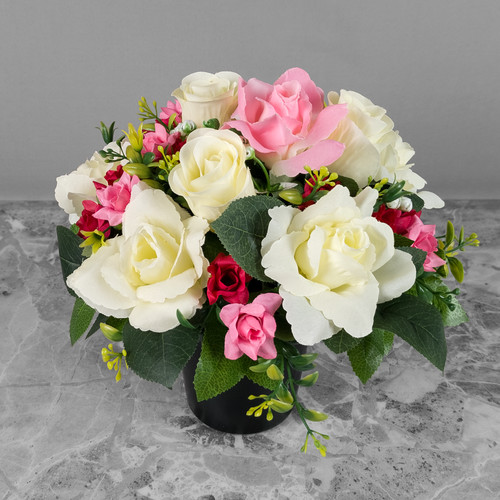 Artificial grave pot flowers - pot,