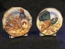 Set Of two AJL Bone China Cocktail Stick Holders - British Birds