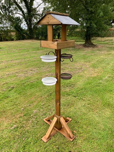 Large wooden bird table - large,