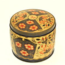 Empty Vintage William Crawford & Sons Biscuit Tin Height 9+cm Dia. 11cm