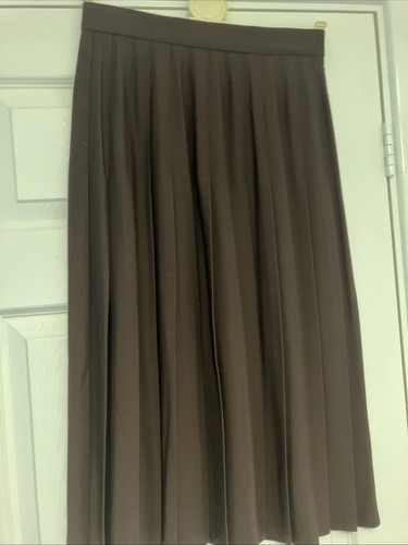 Brown pleaded debenhams skirt - pleaded,