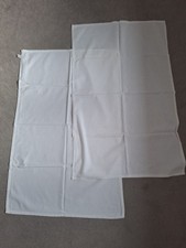 Vintage 1980s White Used Cot Sheets Rectangular Made in Britain 
