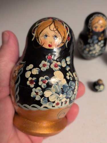 Hand painted matryoshka - hand-painted,
