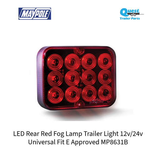 Led rear red fog - red, trailer