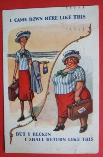 Old seaside comic holiday - comic, lady