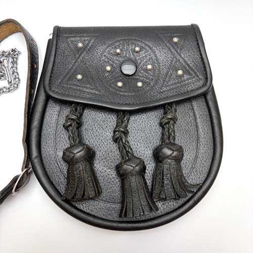 Vintage scottish black leather - vintage,