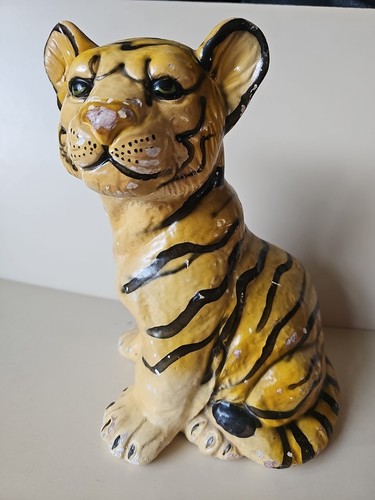 Vintage chalkware tiger cub - tiger,