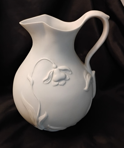 White parian ware floral - parian,