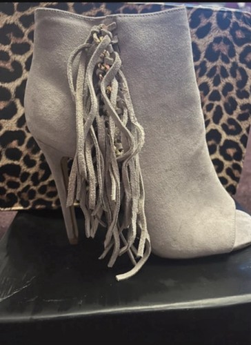 Women grey suede fringe - women’s,