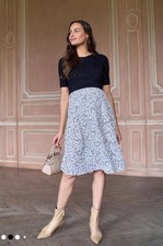 Seraphine Black White Detachable Knit Top Maternity Nursing Dress Size 12 BNWT