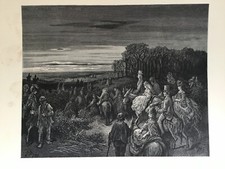 GUSTAVE DORE 1872 Antique Print, London HAMPSTEAD HEATH, Social History Original