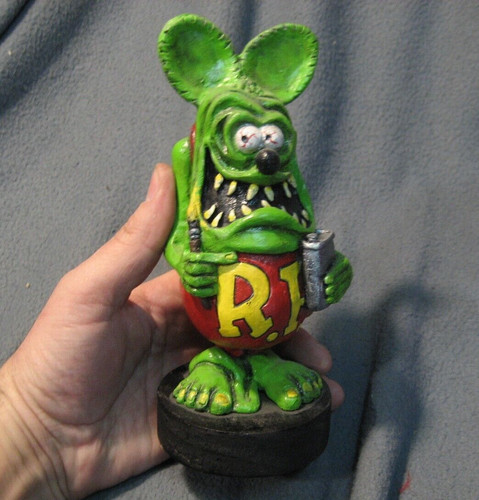Rat fink resin sculpture - rat,