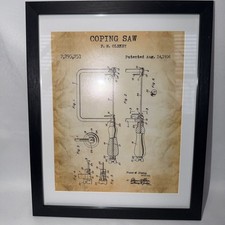 Coping Saw Patent Print Old