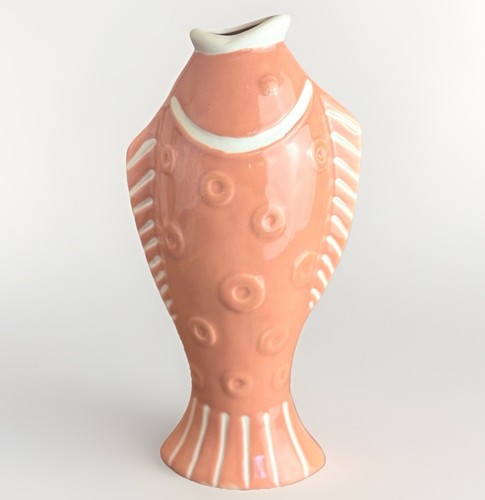 Pink fish shaped flower vase - shaped,
