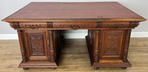 Desk antique french style oak - desk,