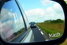 VXD etched mirror sticker x 3