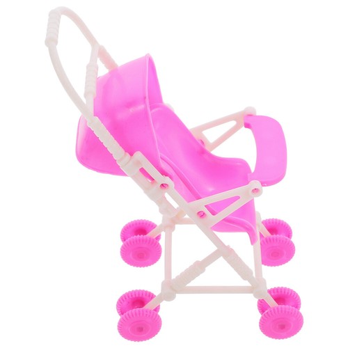 Plastic baby doll - doll, stroller