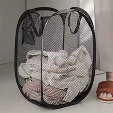 Laundry Mesh Pop-up Basket, Laundry Basket, Foldable Dirty Clothes Storage bag
