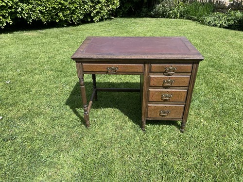 Oak desk and chair - oak,