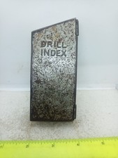 Vintage Drill Index Box 1/16" to 1/4" & 9 Bits Classic American Design Storage