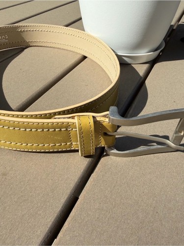 Leather belt matte - leather,