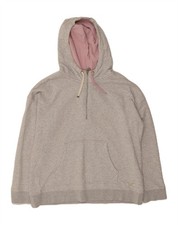 JOULES Womens Zip Neck Hoodie Jumper UK 14 Large Grey Cotton AE03