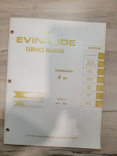 1968 evinrude service - 1968, manual