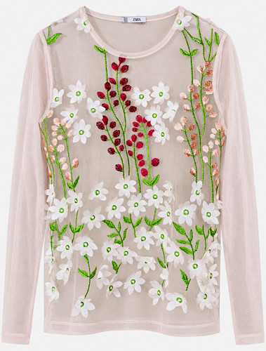 Zara beige sheer - zara,