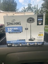 SPALDING ECO COMPOSITE 32 IN TELESCOPING PORTABLE BASKETBALL HOOP