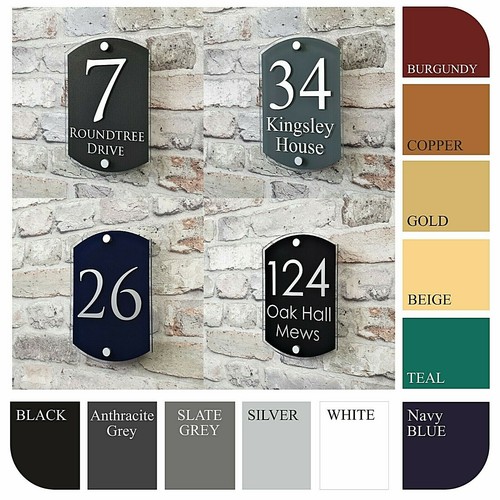 Modern house address sign - sign, door