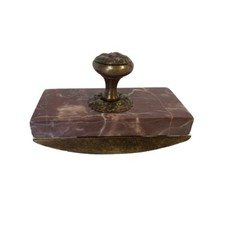 Red granite rocker blotter - red,