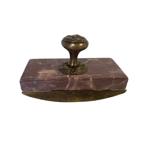 Red granite rocker blotter - granite,