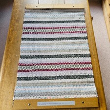 SWEDISH RAG RUG WALL HANGING WOVEN DECORATIVE ART DISPLAY TEXTILES