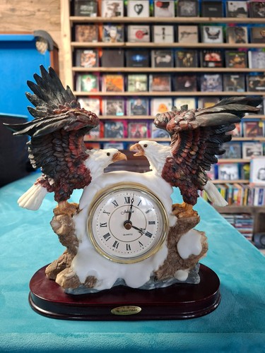 Ornamental eagles with clock - ornamental,