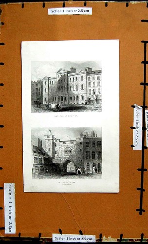 Original old antique print - original,