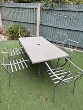 Neptune Cheltenham 6 Seater Rectangular Metal Garden Dining Set