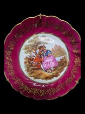 Vintage Limoges France “La Reine” Fragonard Decorative Plate  Romantic Scene