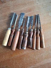 Vintage Antique Job Lot Chisels X 9 unusual brands Addis Mowarth Billy Tools 