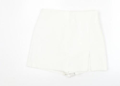 Zara women white skort - l, high