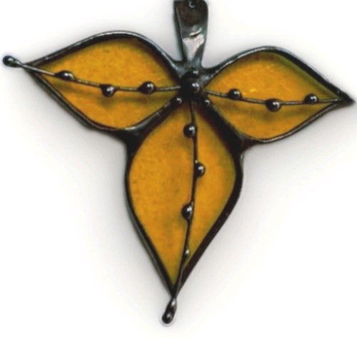 Autumn oak leaf amber - -,