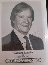 William Roache Coronation Street Signed Cast Card Photo