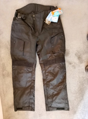 Black motorcycle pants men - black, men's