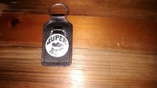 NOS VINTAGE LEATHER DODGE CHARGER SUPER BEE KEYFOB, HEMI CORONET SUPERSTOCK,DRAG